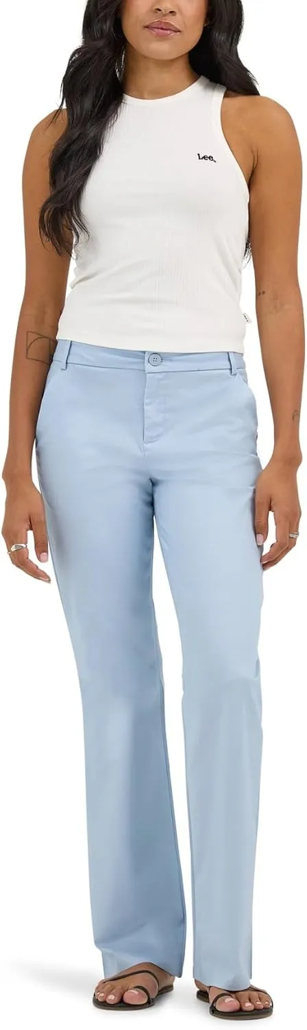 Lee Women's Wrinkle Free Mid Rise Bootcut Pant