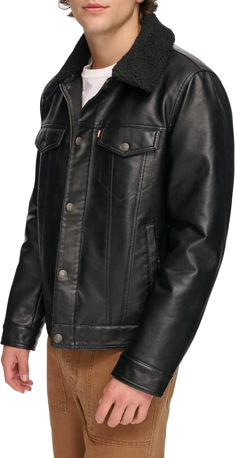Levi's Men's Faux Leather Classic Trucker Jacket
