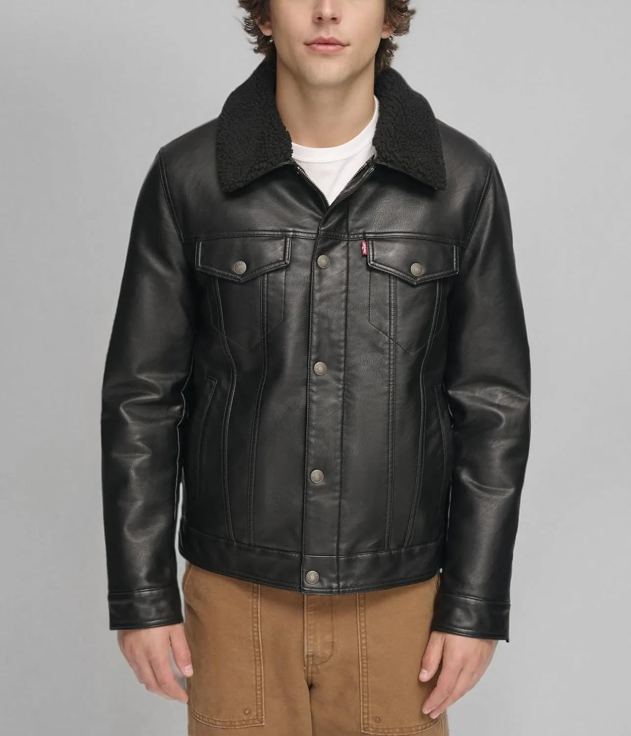 Levi's Men's Faux Leather Classic Trucker Jacket