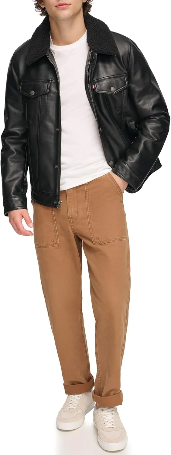Levi's Men's Faux Leather Classic Trucker Jacket
