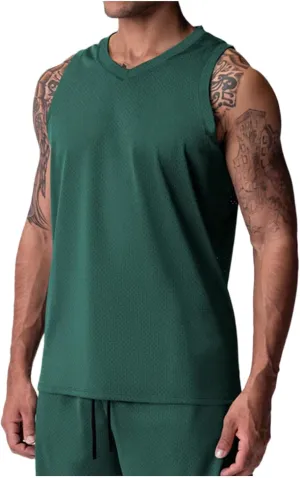 Lightweight Tank Tops for Men Mesh Breathable Summer Workout Tanks Sleeveless Athletic Muscle Gym Vest Quick Dry Tee