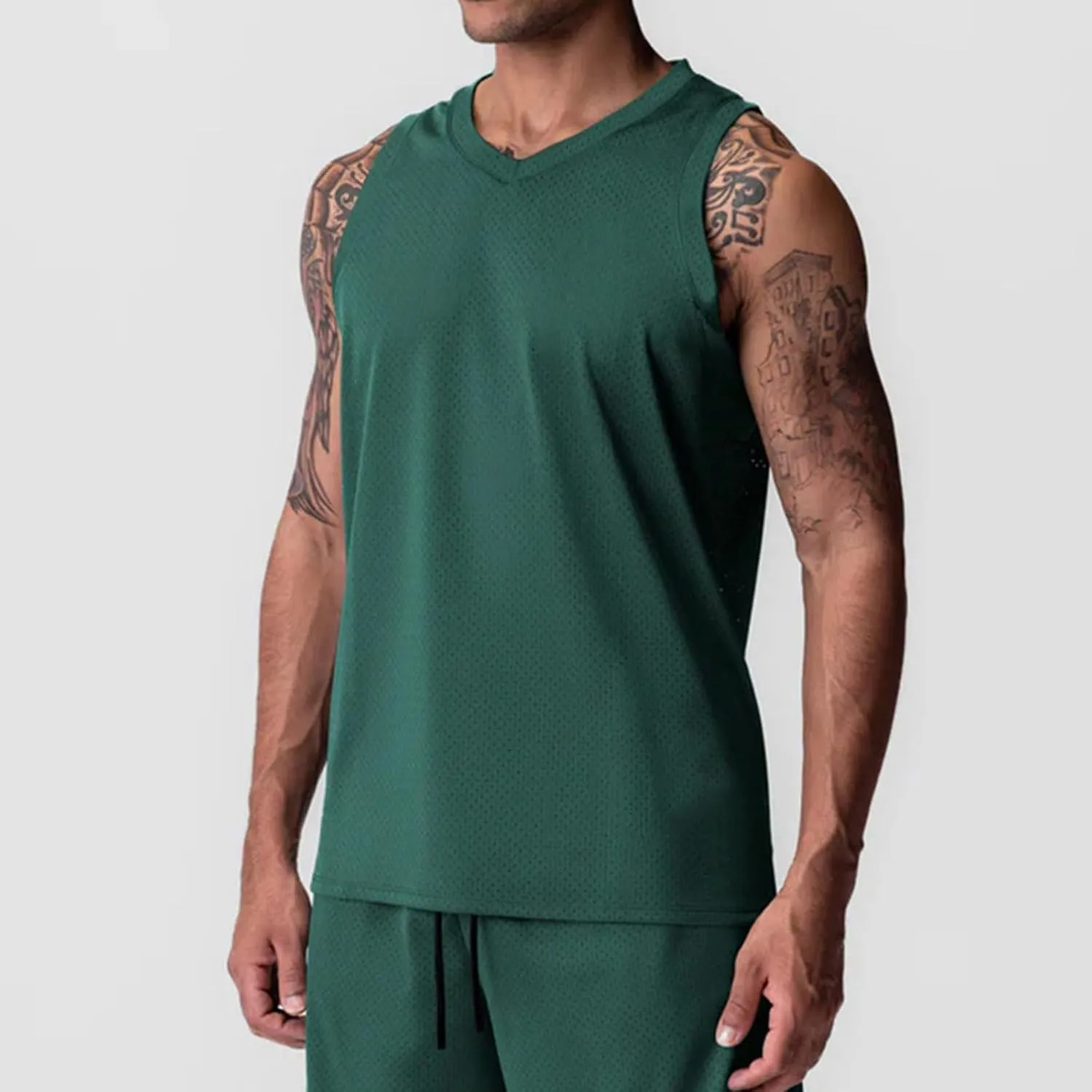 Lightweight Tank Tops for Men Mesh Breathable Summer Workout Tanks Sleeveless Athletic Muscle Gym Vest Quick Dry Tee