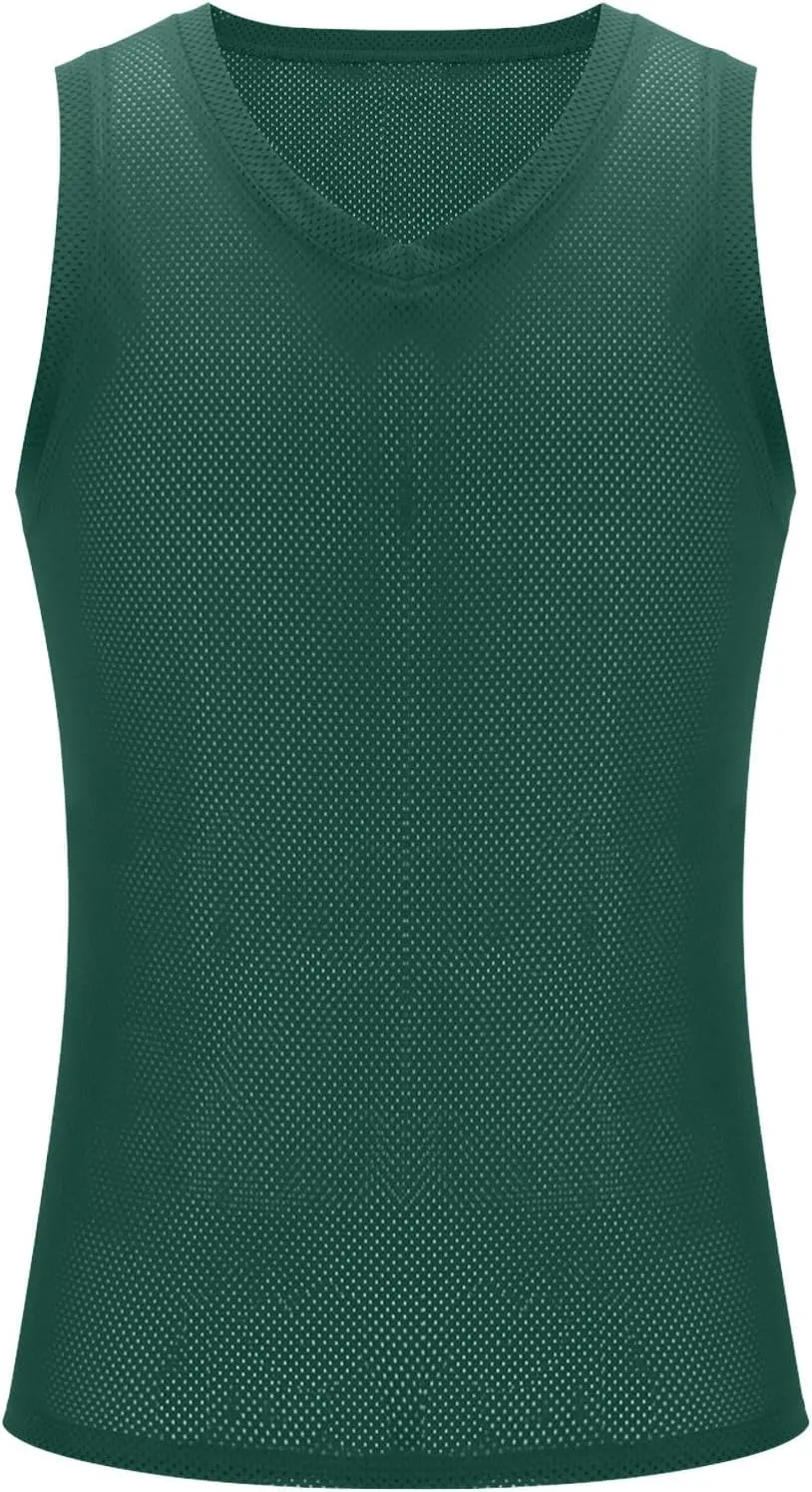 Lightweight Tank Tops for Men Mesh Breathable Summer Workout Tanks Sleeveless Athletic Muscle Gym Vest Quick Dry Tee
