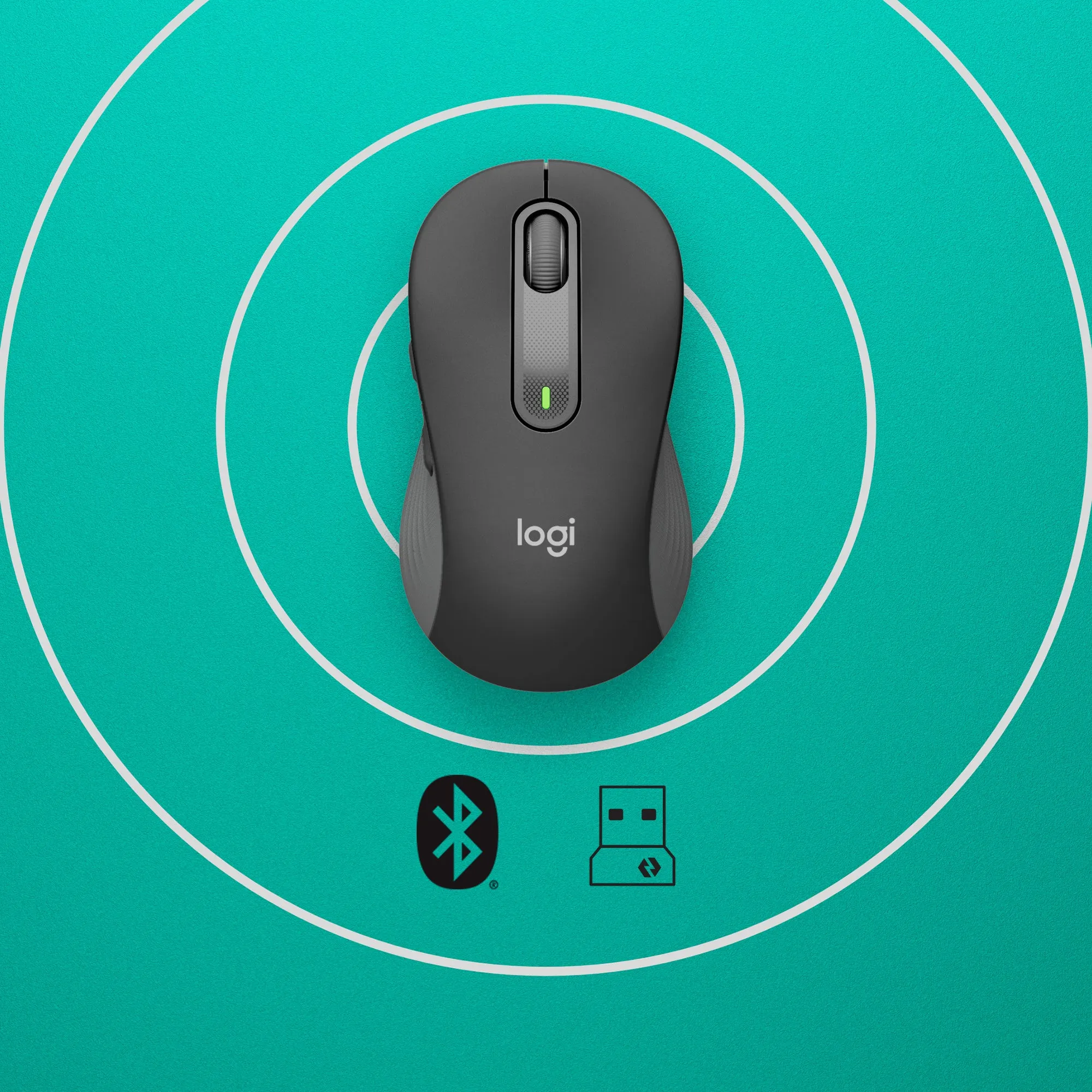 Logitech Signature M650 For Business - Mouse - Optical - 5 Buttons - Wireless - 2.4 Ghz, Bluetooth - Logitech Logi Bolt