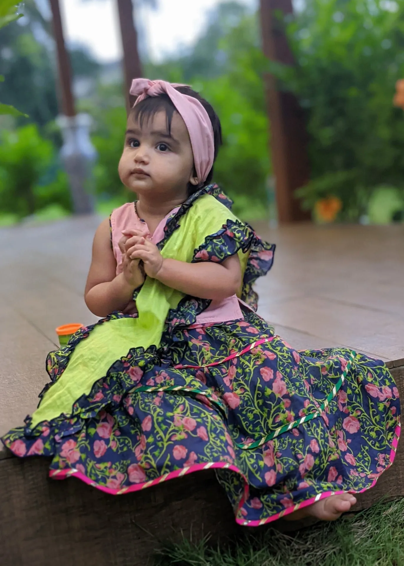 Malmal Lehenga Set | Midnight Rose