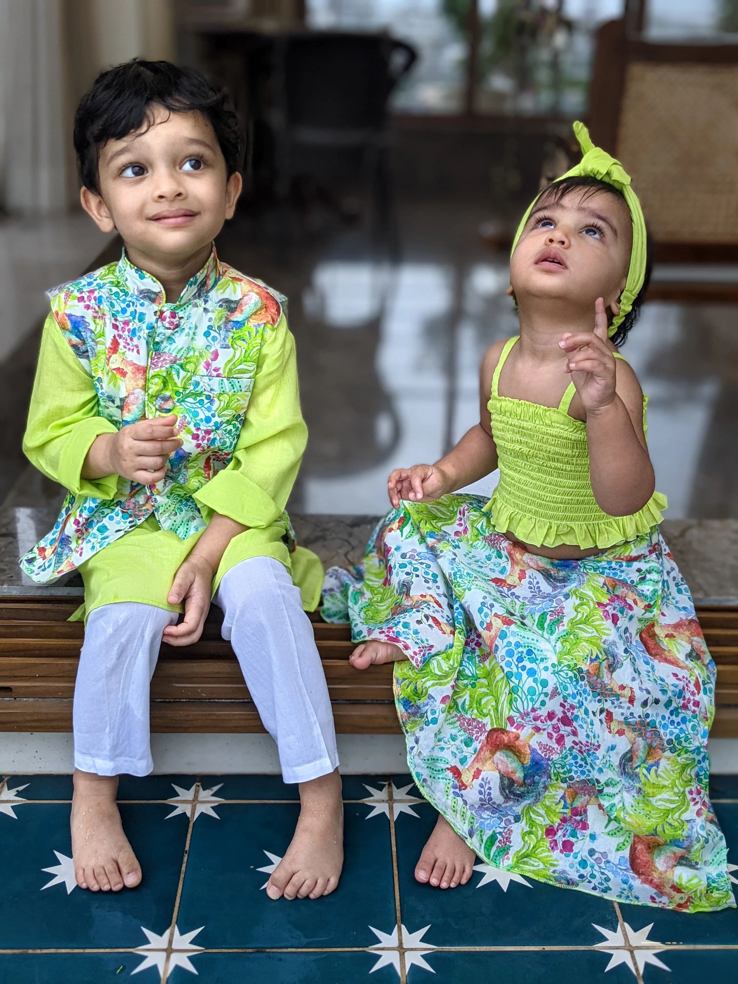 Malmal Lehenga with Crop Top | Kukdoo Koo