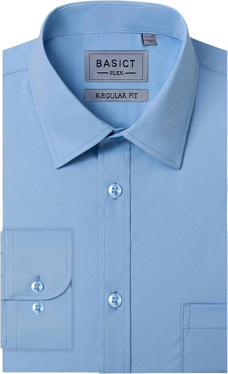 Men Dress Shirts Wrinkle Free Long Sleeve Stretch Twill Casual Button Down Shirt