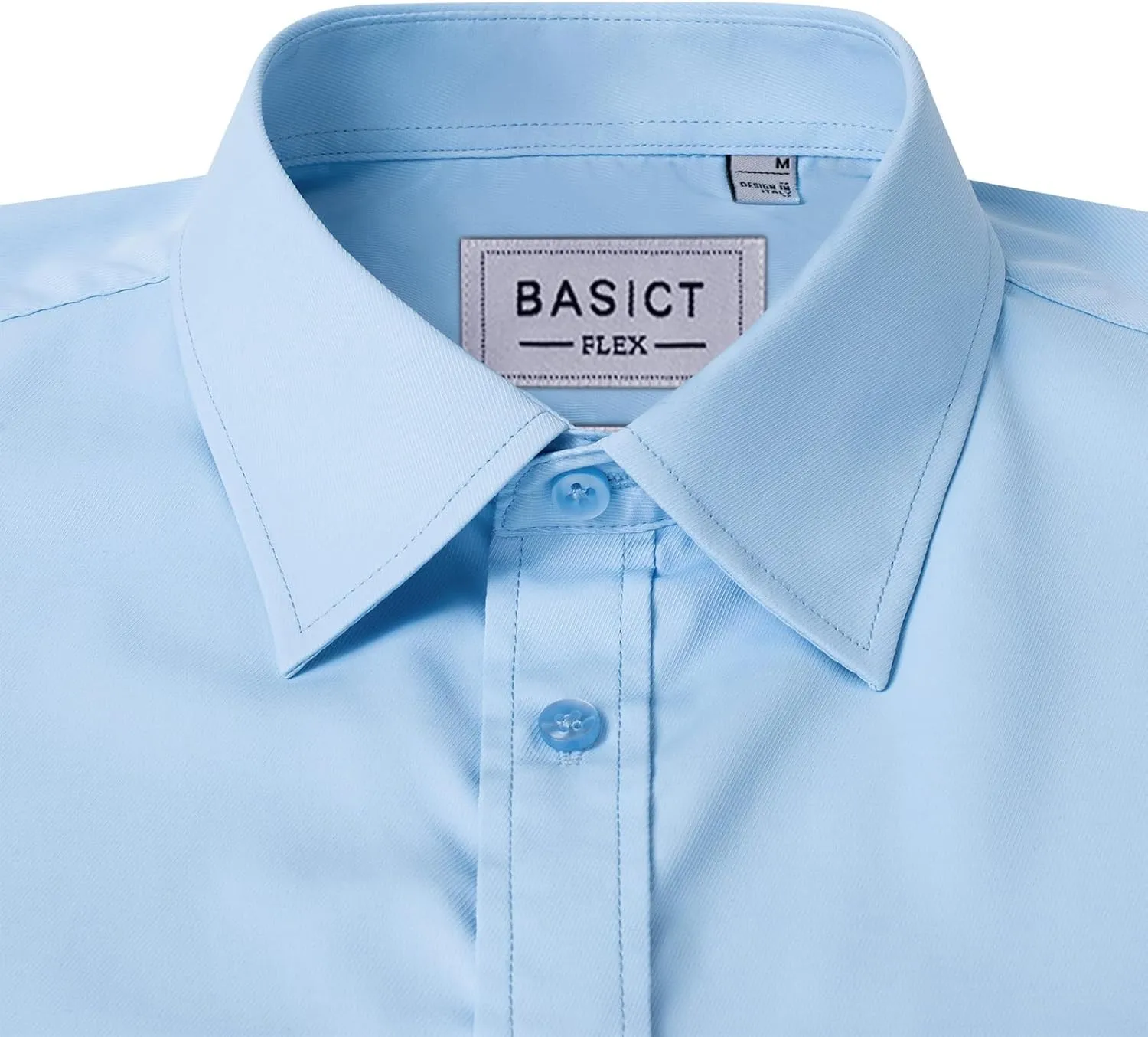 Men Dress Shirts Wrinkle Free Long Sleeve Stretch Twill Casual Button Down Shirt