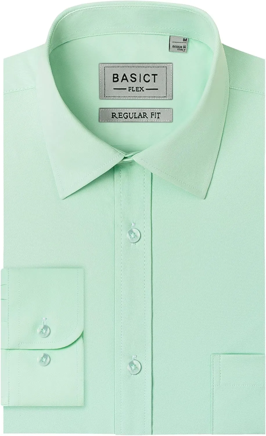 Men Dress Shirts Wrinkle Free Long Sleeve Stretch Twill Casual Button Down Shirt