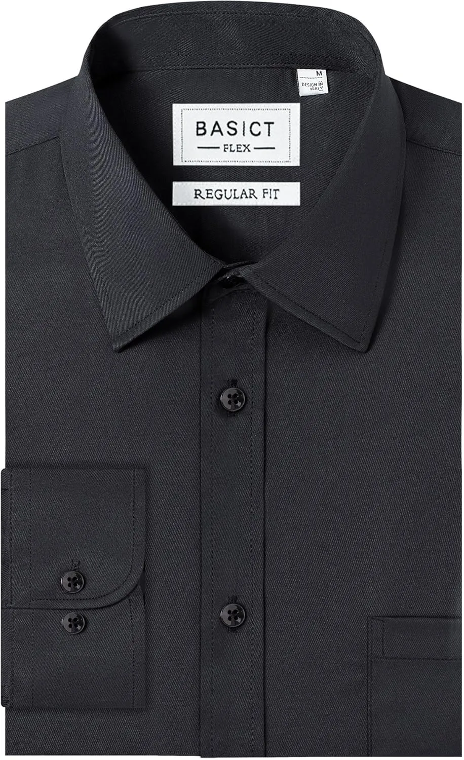 Men Dress Shirts Wrinkle Free Long Sleeve Stretch Twill Casual Button Down Shirt