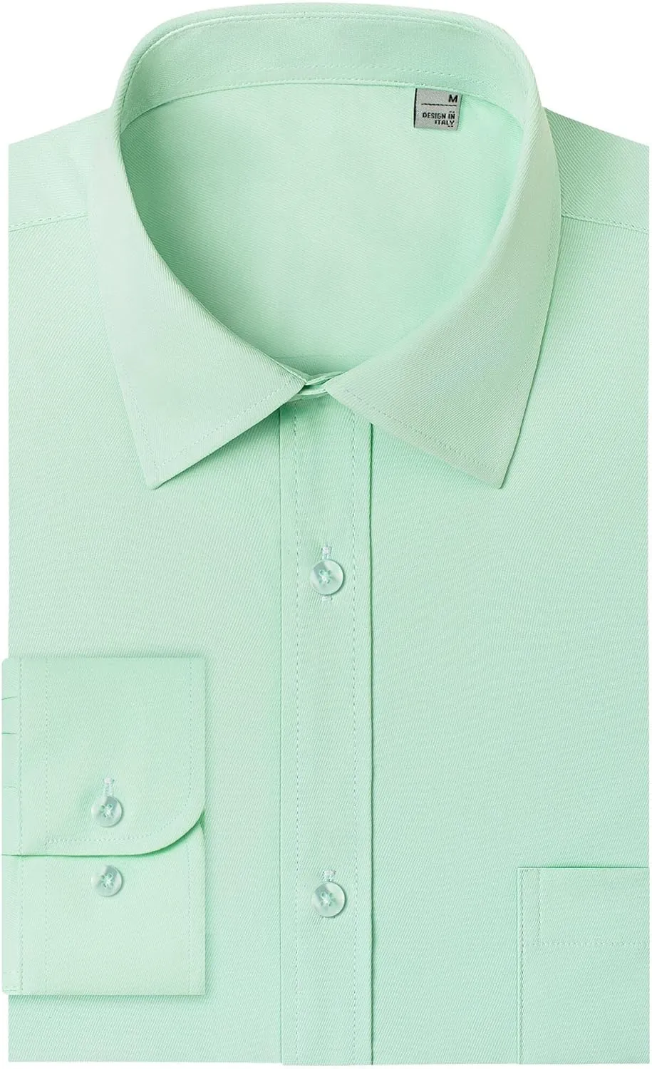 Men Dress Shirts Wrinkle Free Long Sleeve Stretch Twill Casual Button Down Shirt