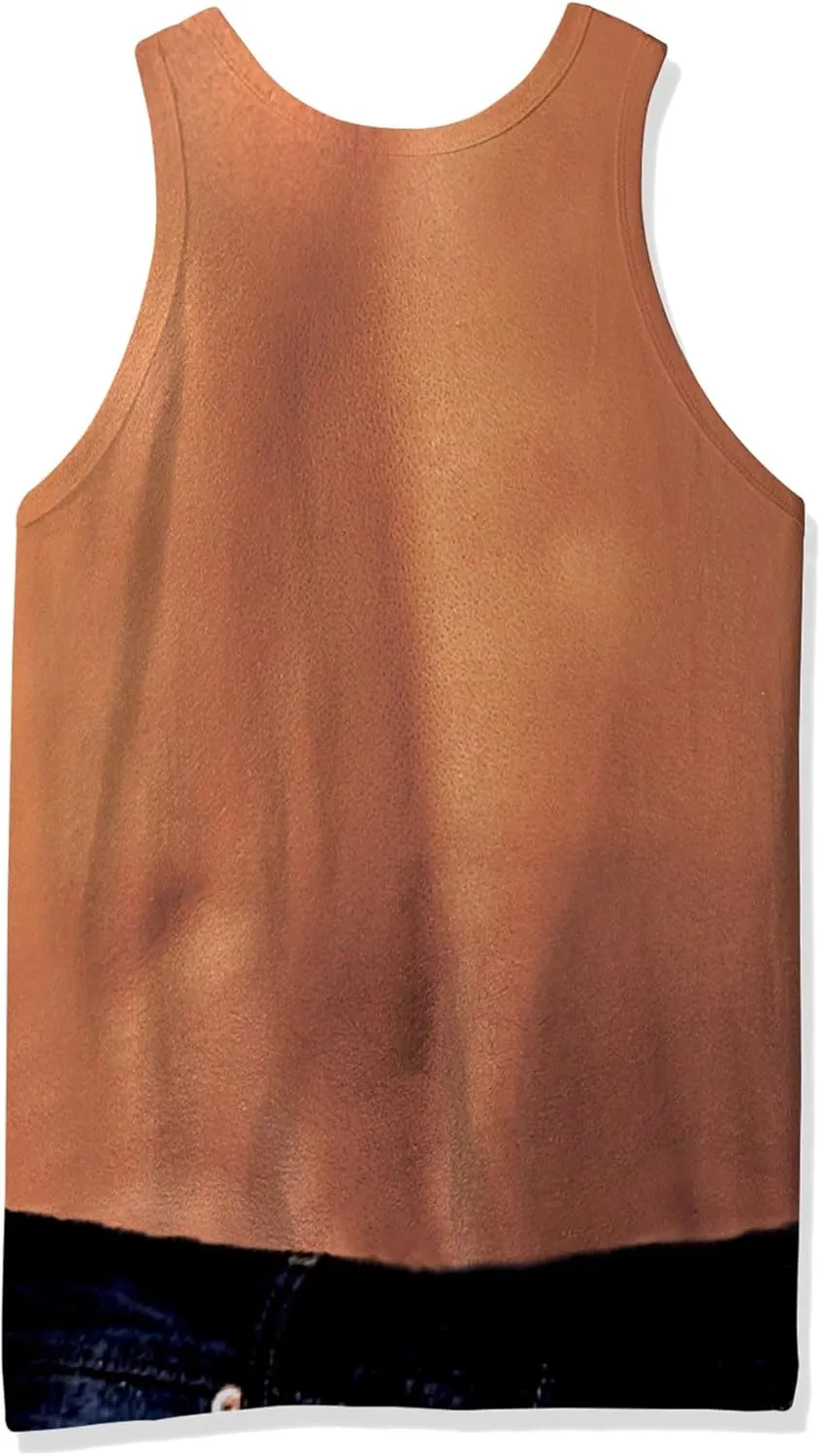 Mens 3D Fake Abs Tank Top Breathable Quick Dry Sleeveless Beach Shirt