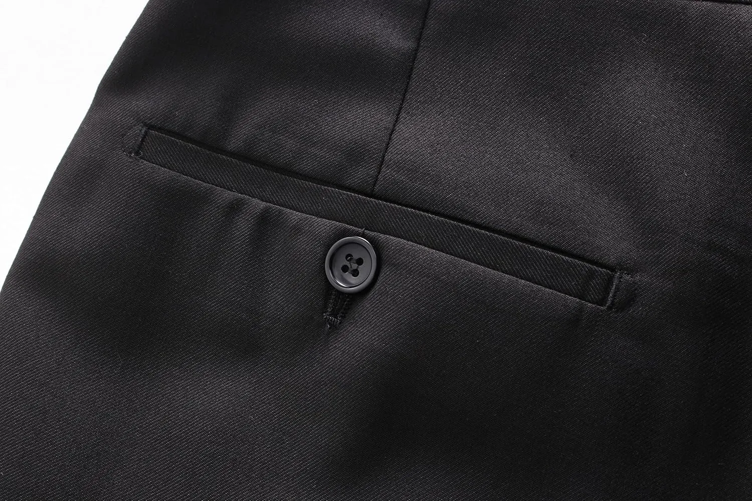 Mens Classic Suit Pants Straight Fit Modern Formal Dress Pants Separate Trousers