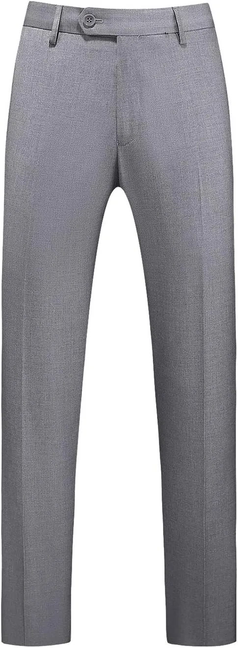 Mens Classic Suit Pants Straight Fit Modern Formal Dress Pants Separate Trousers