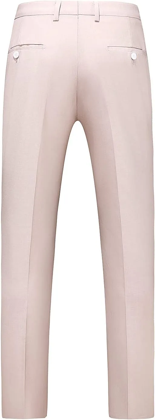 Mens Classic Suit Pants Straight Fit Modern Formal Dress Pants Separate Trousers