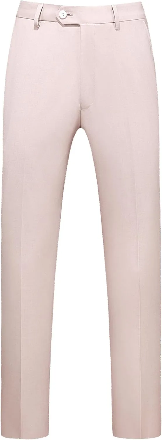 Mens Classic Suit Pants Straight Fit Modern Formal Dress Pants Separate Trousers
