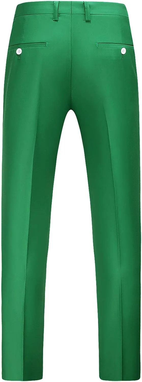 Mens Classic Suit Pants Straight Fit Modern Formal Dress Pants Separate Trousers