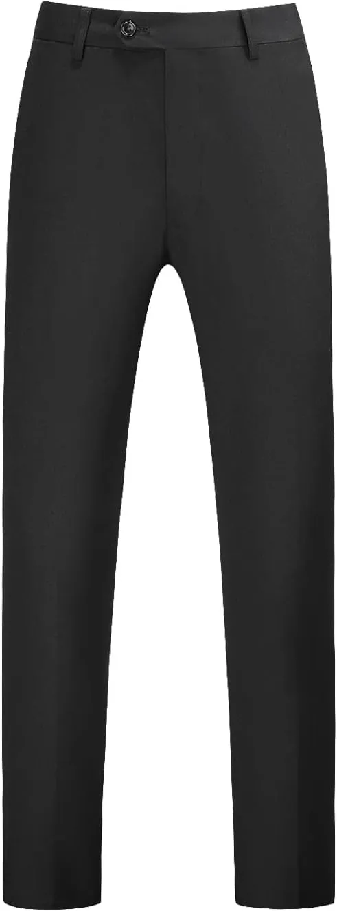 Mens Classic Suit Pants Straight Fit Modern Formal Dress Pants Separate Trousers