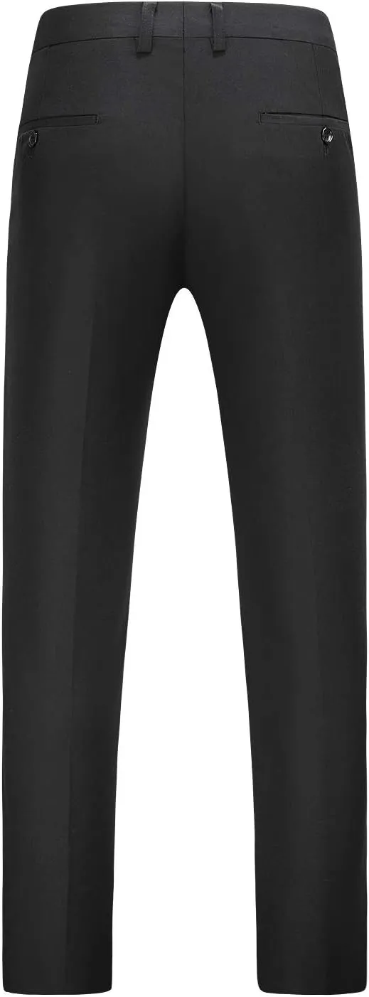 Mens Classic Suit Pants Straight Fit Modern Formal Dress Pants Separate Trousers