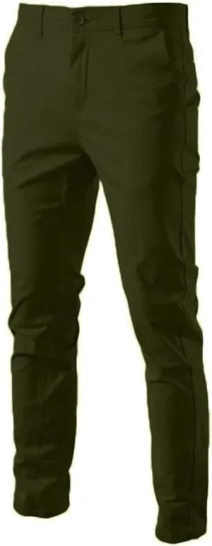 Men's Comfort Slim-fit Stretch Chino Pant Flat Front Solid Casual Pants