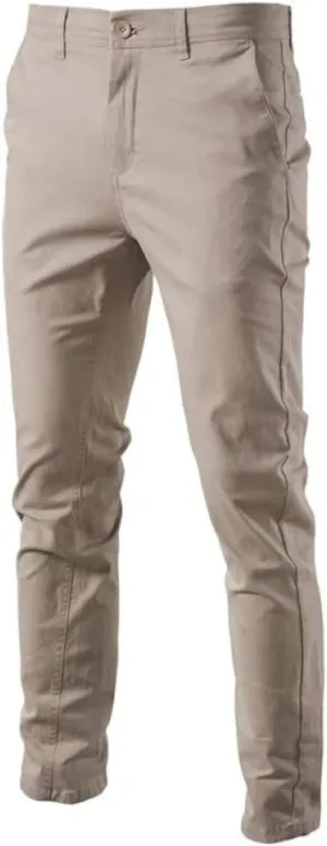 Men's Comfort Slim-fit Stretch Chino Pant Flat Front Solid Casual Pants