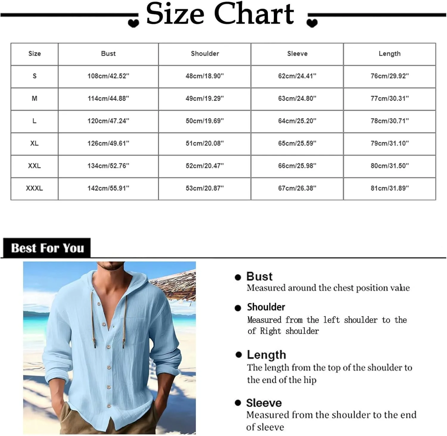 Men's Cotton And Linen Hoodies Casual Button Down Long Roll-Up Sleeve Shirt Summer Beach Hippie T Shirt With Hood