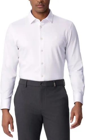 Mens Dress Shirts Warm Stretch Wrinkle Free Non Iron Cashmere Long Sleeve Button Down Shirt