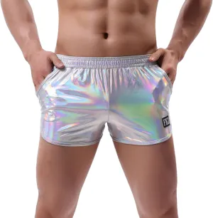 Men's Fashion Hot Stamping Leather Underwear Home Performance Breathable Panties
