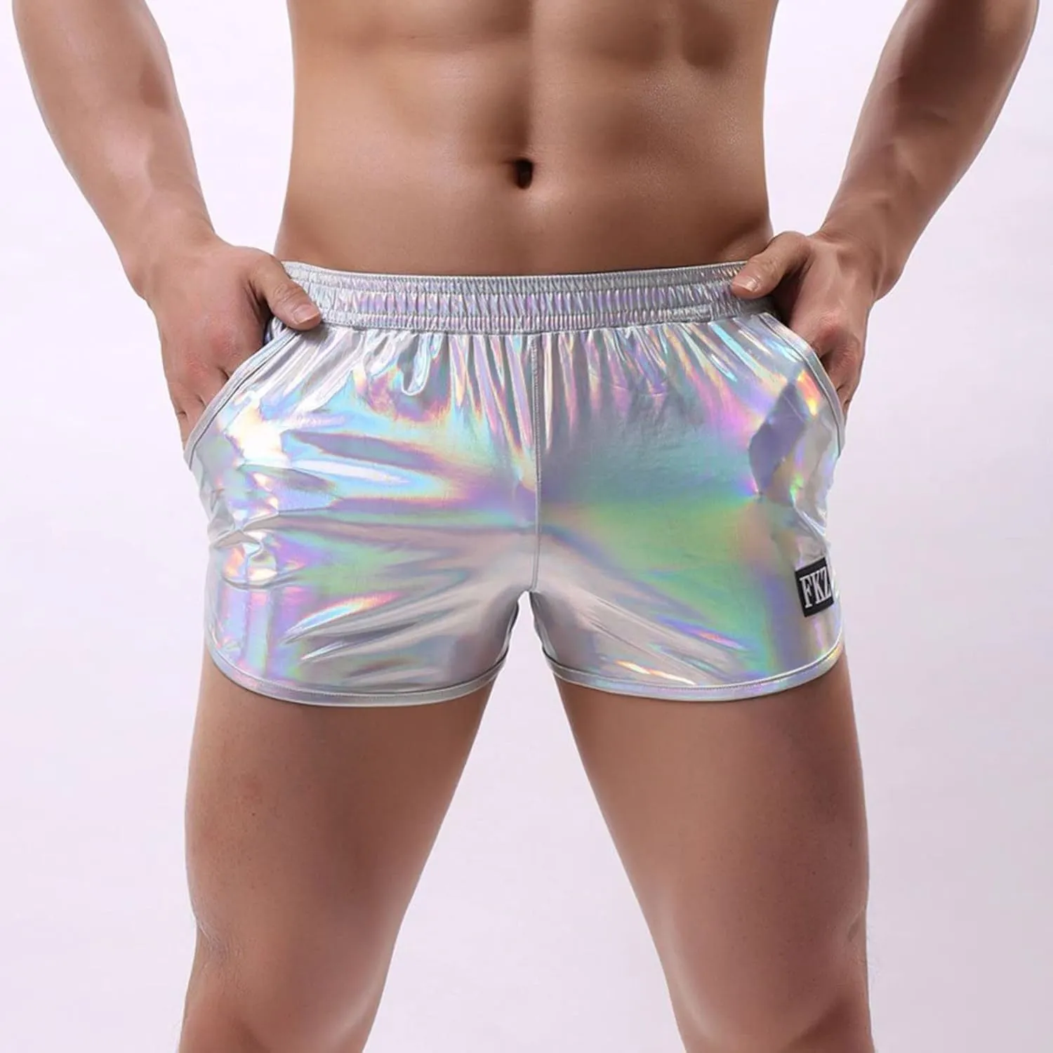 Men's Fashion Hot Stamping Leather Underwear Home Performance Breathable Panties