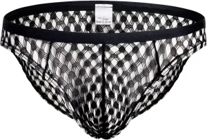 Mens Fashionable Casual Nightclub Mesh Breathable Triangle Underwear Brief Supporter Men