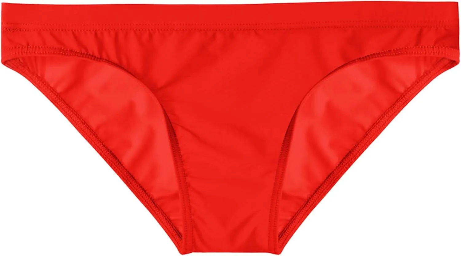 Mens Ice Silk Underwear Sexy Transparent Briefs Low Waist Lingerie Seamless Breathable Panties Summer Sportwear Red