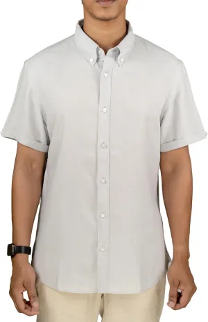 Mens Linen Blend Short Sleeve Casual Shirt for Vacation, Holiday, Casual Party, Lightweight Button Down Shirt