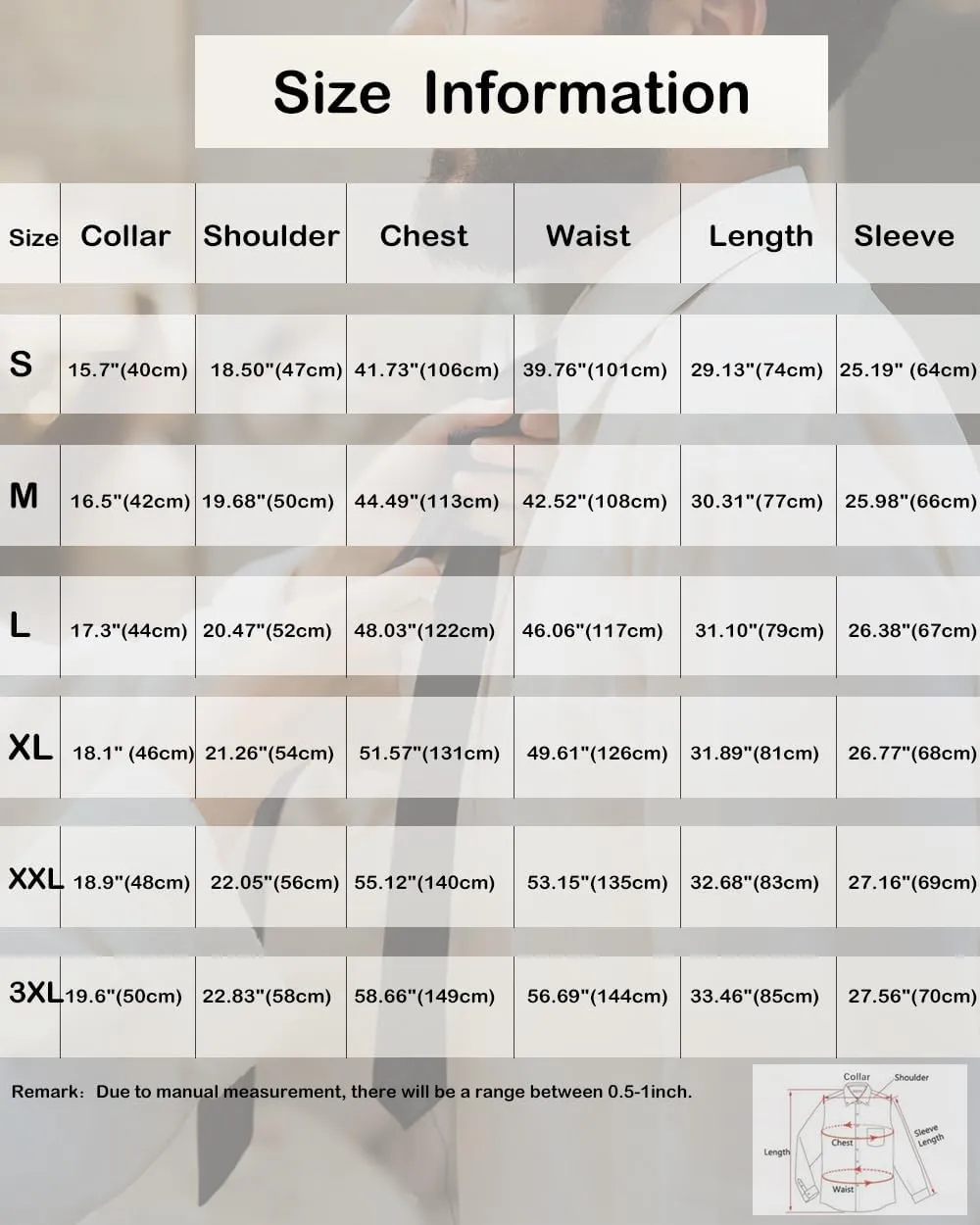 Men's Long Sleeve Dress Shirts Regular Fit and Wrinkle Free Stretch Buttown Down Shirt with Pocket