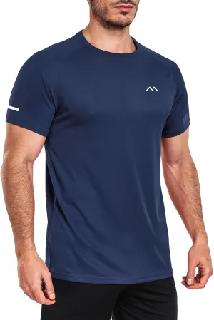 Men's Mesh Athletic Shirts Quick-Dry for Gym Running Training Workout
