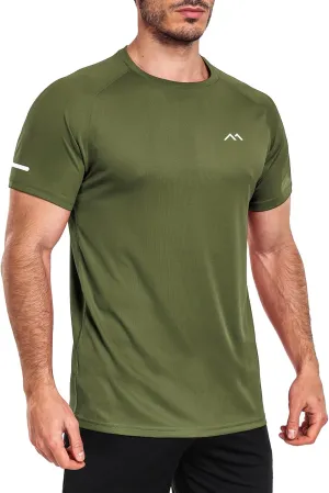 Men's Mesh Athletic Shirts Quick-Dry for Gym Running Training Workout