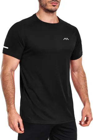 Men's Mesh Athletic Shirts Quick-Dry for Gym Running Training Workout