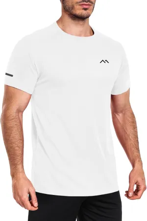 Men's Mesh Athletic Shirts Quick-Dry for Gym Running Training Workout