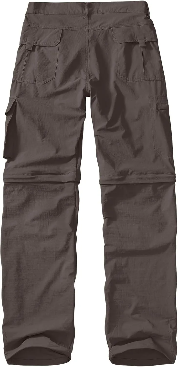 Men's Outdoor Quick Dry Convertible Lightweight Hiking Fishing Zip Off Safari Trousers
