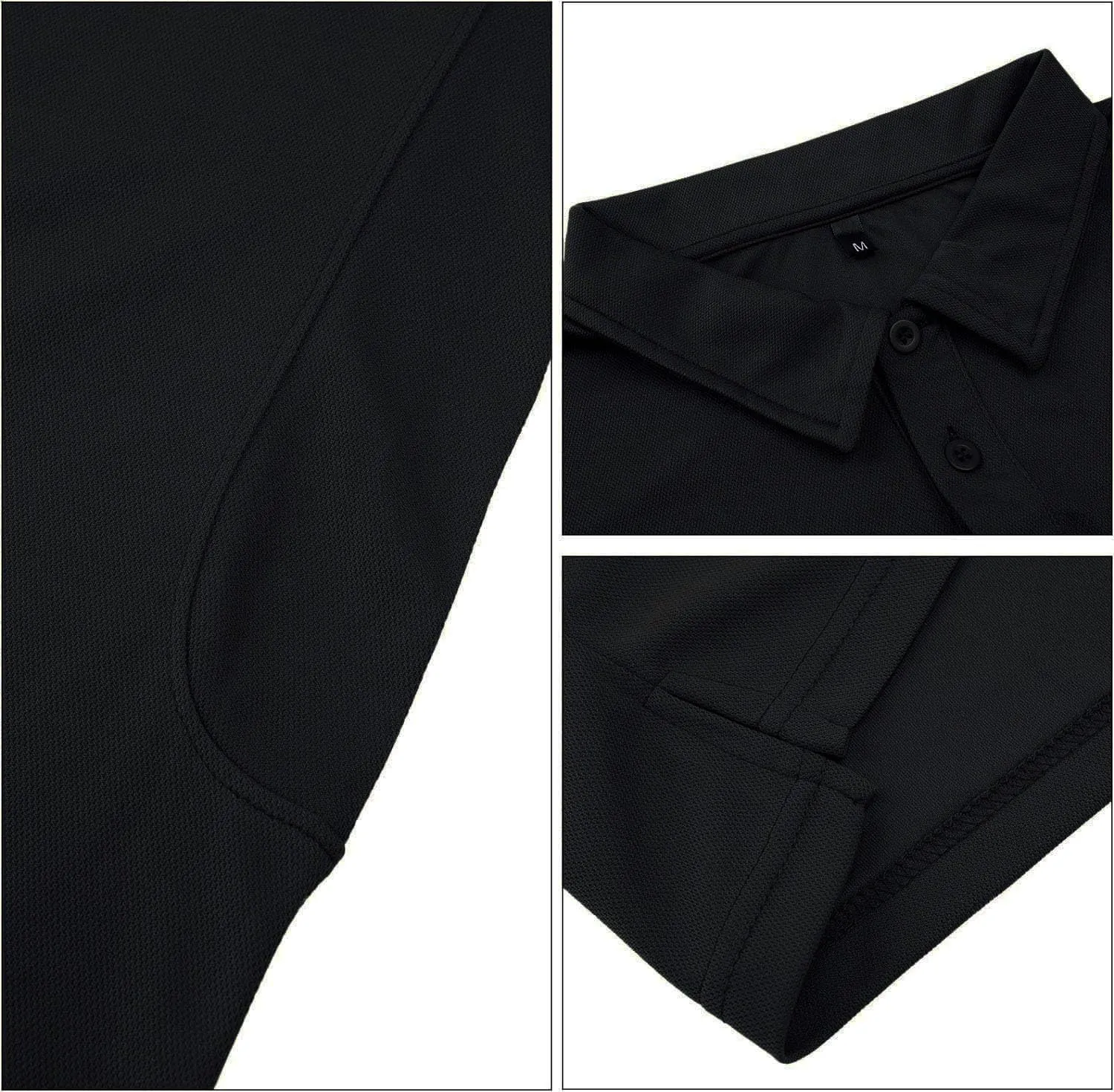 Men's Polo Shirt Quick Dry Performance Short Sleeve Tactical Pique Golf Shirts