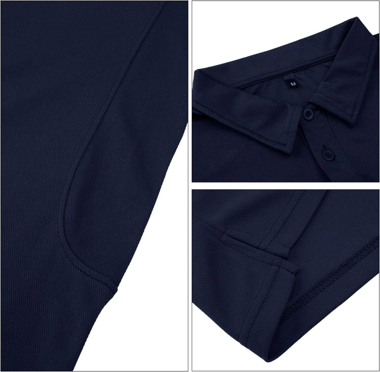 Men's Polo Shirt Quick Dry Performance Short Sleeve Tactical Pique Golf Shirts