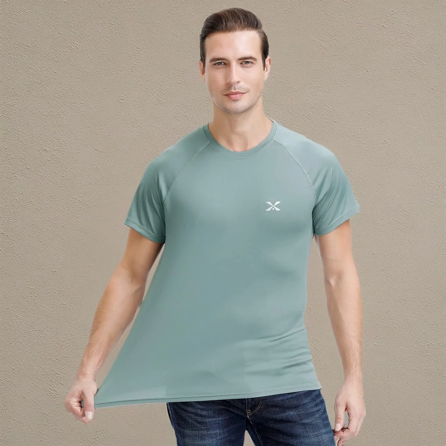 Men's Short Sleeve T-Shirt Quick Dry UPF 50  Athletic Running Workout Fishing Hiking Tops Performance Shirts