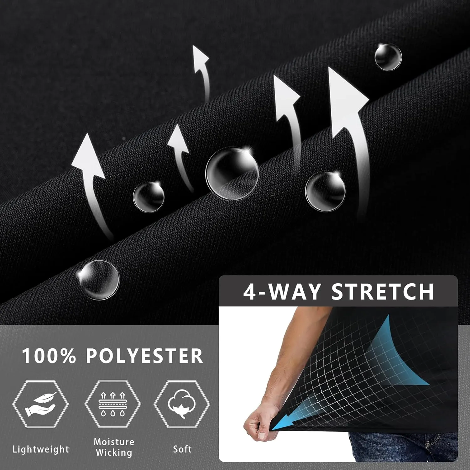 Men's Short Sleeve T-Shirt Quick Dry UPF 50  Athletic Running Workout Fishing Hiking Tops Performance Shirts