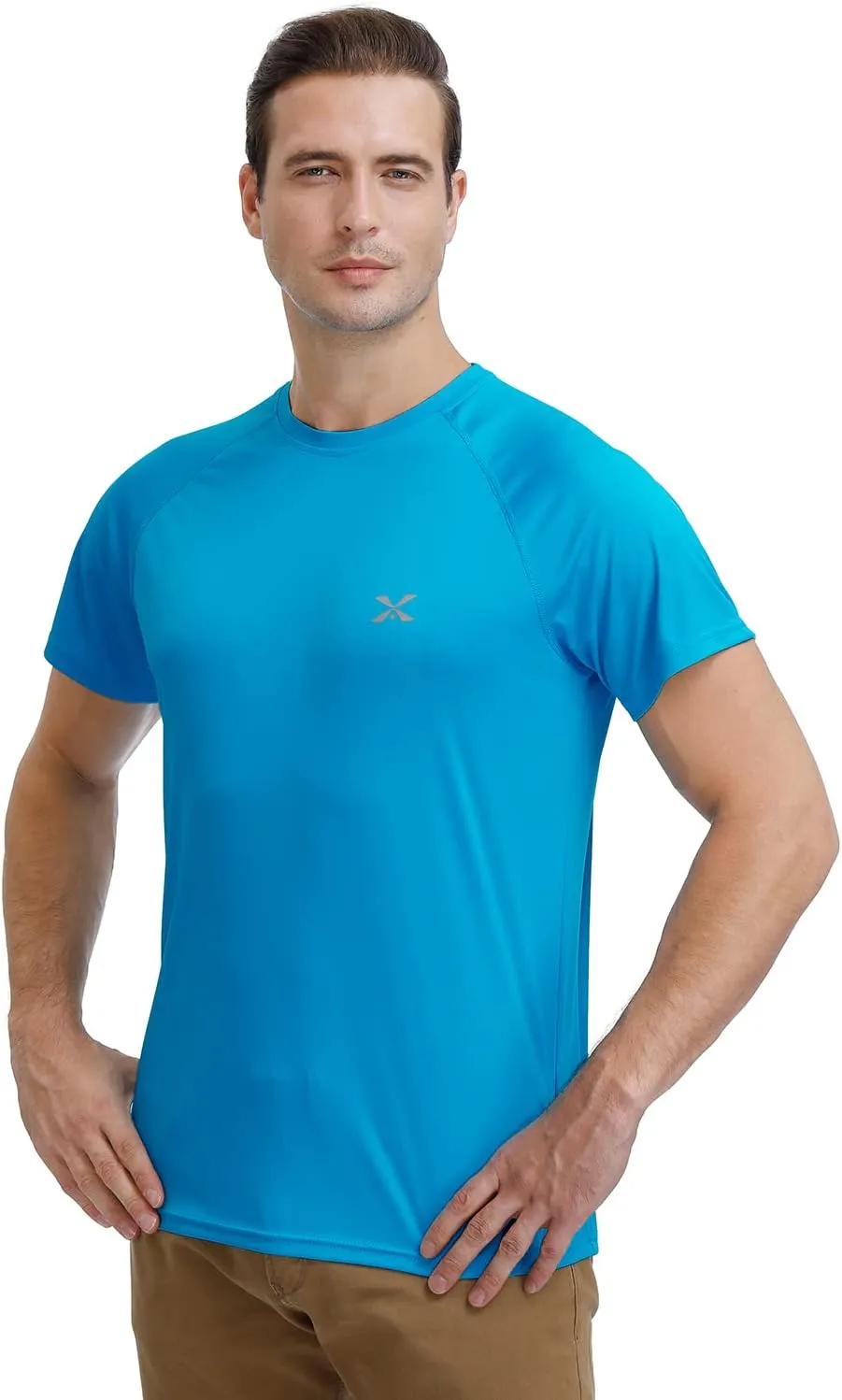 Men's Short Sleeve T-Shirt Quick Dry UPF 50  Athletic Running Workout Fishing Hiking Tops Performance Shirts