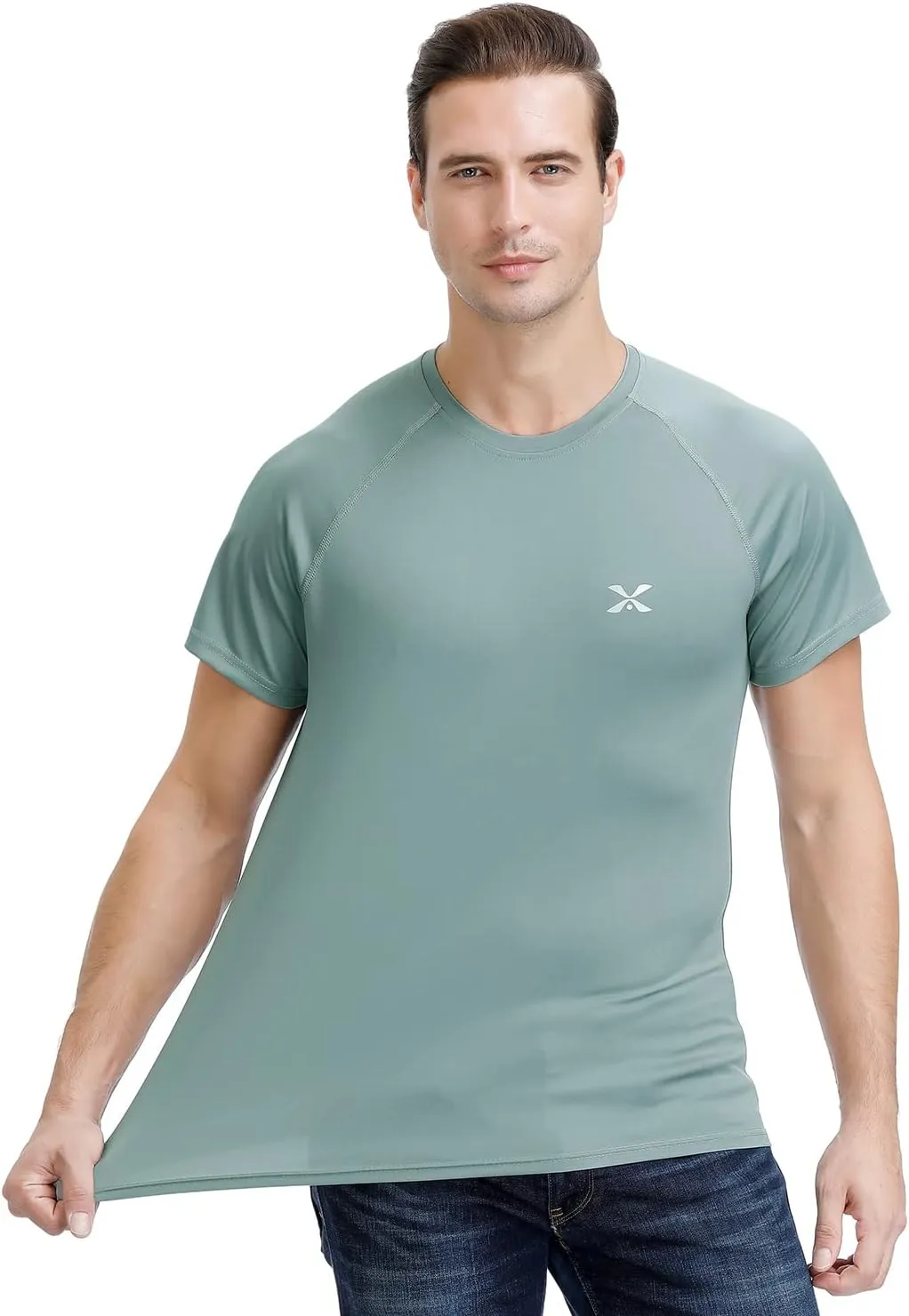 Men's Short Sleeve T-Shirt Quick Dry UPF 50  Athletic Running Workout Fishing Hiking Tops Performance Shirts