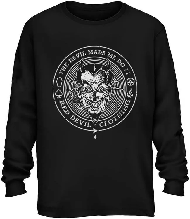Mens Skull Skeleton Graphic Long Sleeve Classic Fit Shirt Vintage Novelty Funny Tops Y2k T-Shirt
