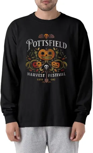 Mens Skull Skeleton Graphic Long Sleeve Classic Fit Shirt Vintage Novelty Funny Tops Y2k T-Shirt