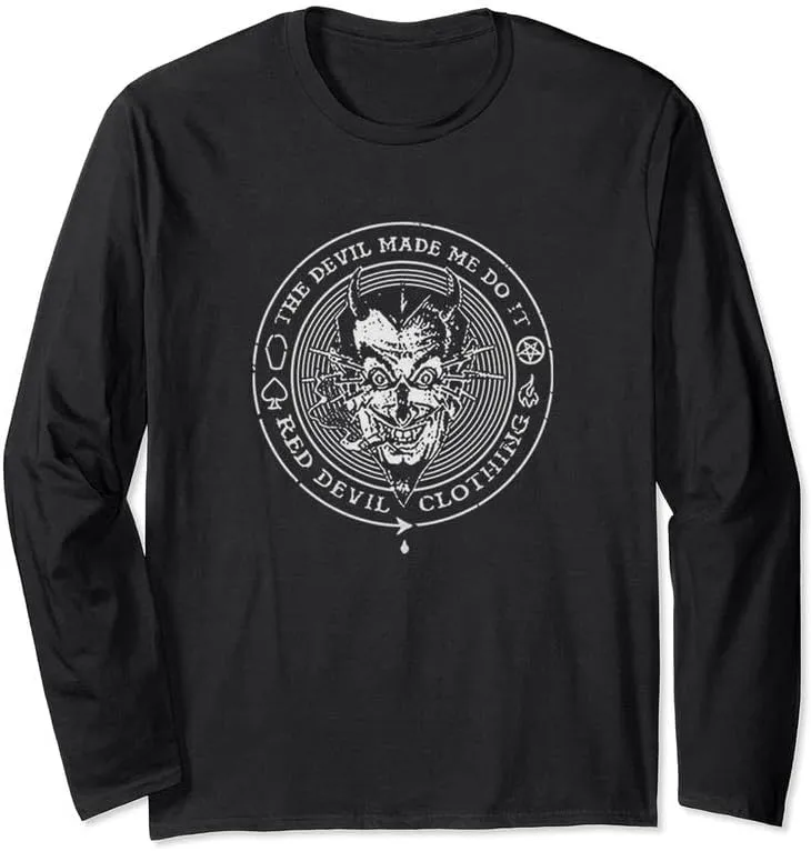 Mens Skull Skeleton Graphic Long Sleeve Classic Fit Shirt Vintage Novelty Funny Tops Y2k T-Shirt