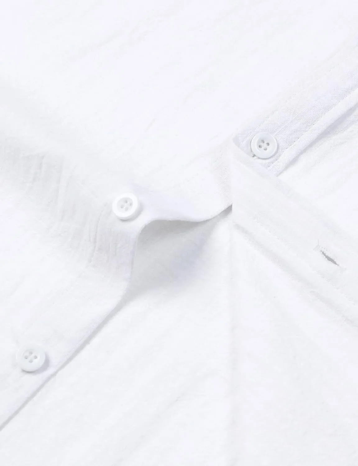 Mens Summer Cotton Linen Short Sleeve Button Down Shirt Casual Lightweight Tops with Pockets for Beach Vacation