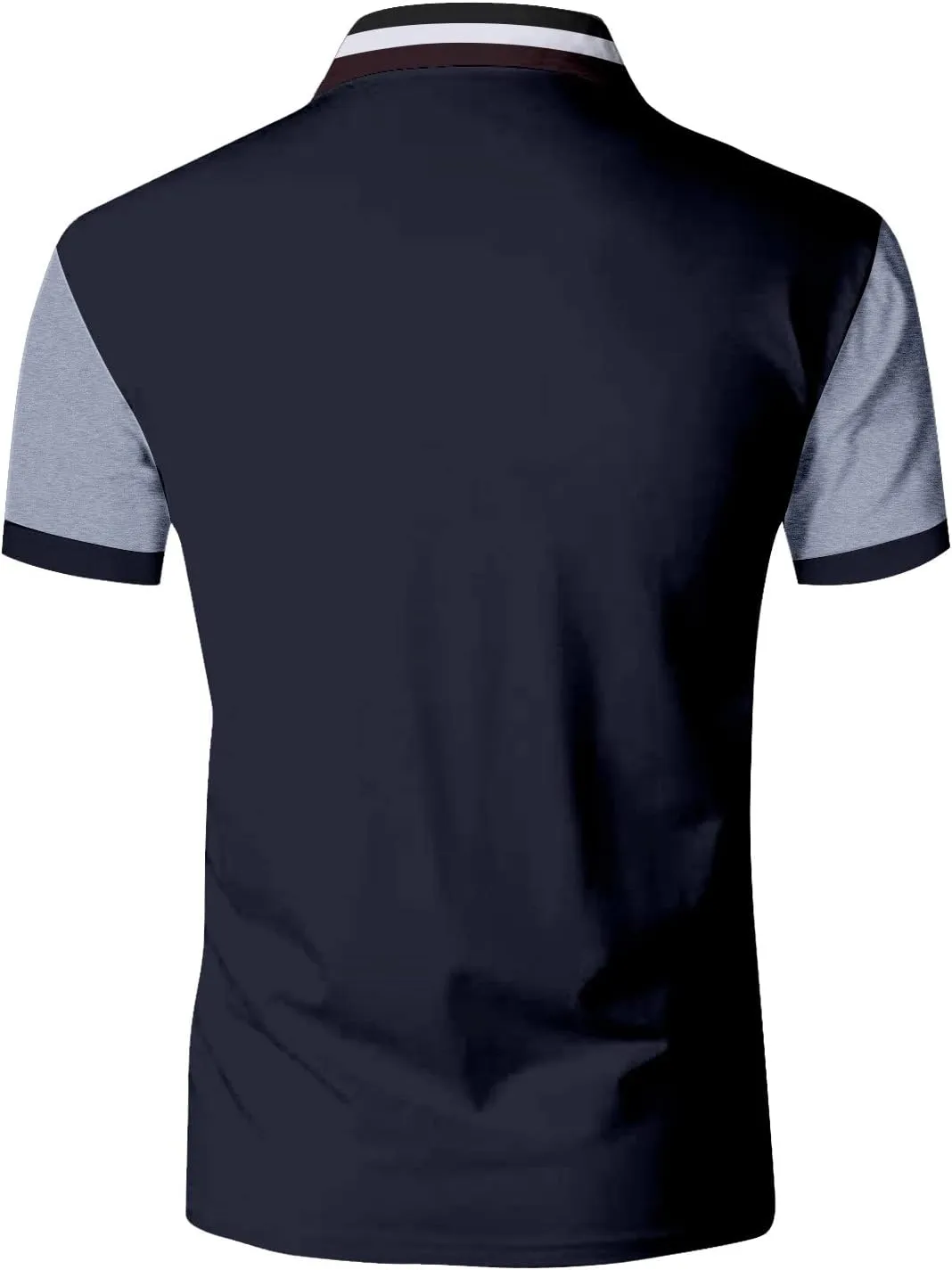 Men's Summer Patchwork Dry Fit Slim Short Sleeves Polo Golf Fashion Shirts