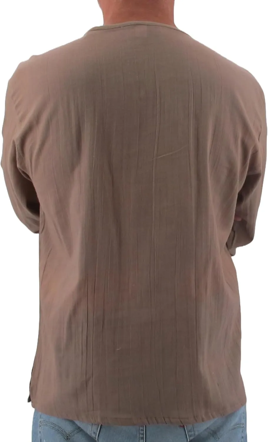 Men's Summer T-Shirt 100% Cotton Hippie Shirt V-Neck Beach Yoga Top